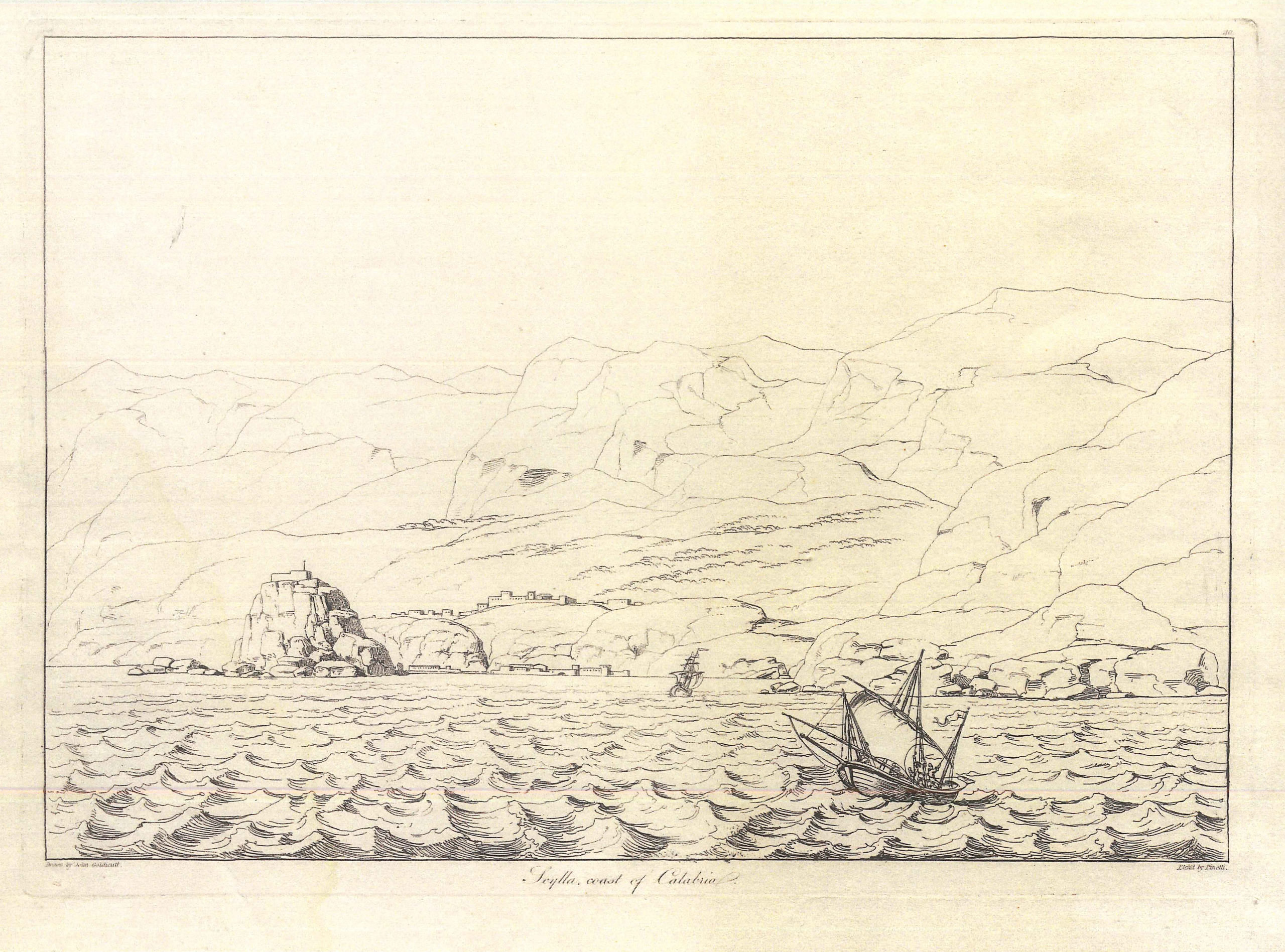 J. Goldieutt e B. Pinelli, acquaforte, 1818